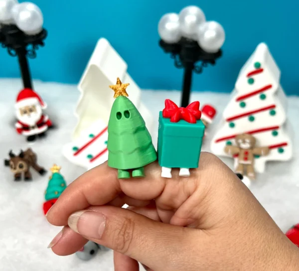 Christmas Snack Cake Container with Micro Mini Friends (extra small) - Image 2