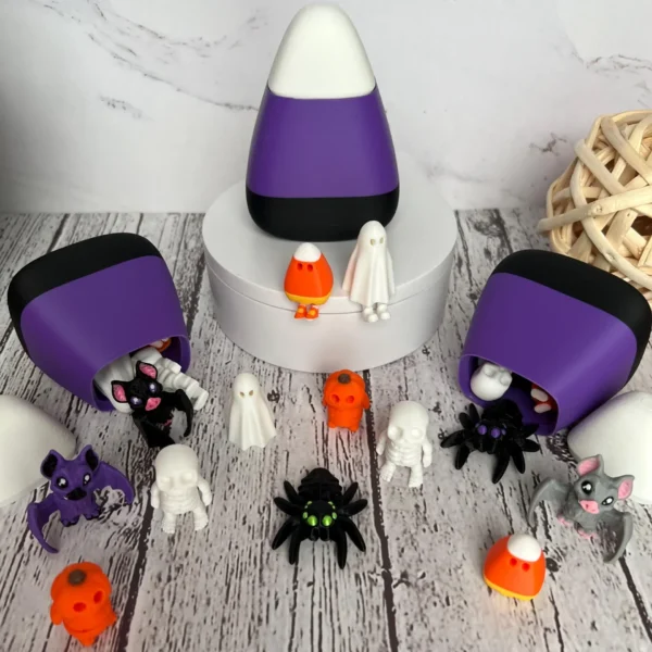 Halloween Boo Bucket, and Candy Corn Container with Micro Mini Friends (extra small) - Image 2